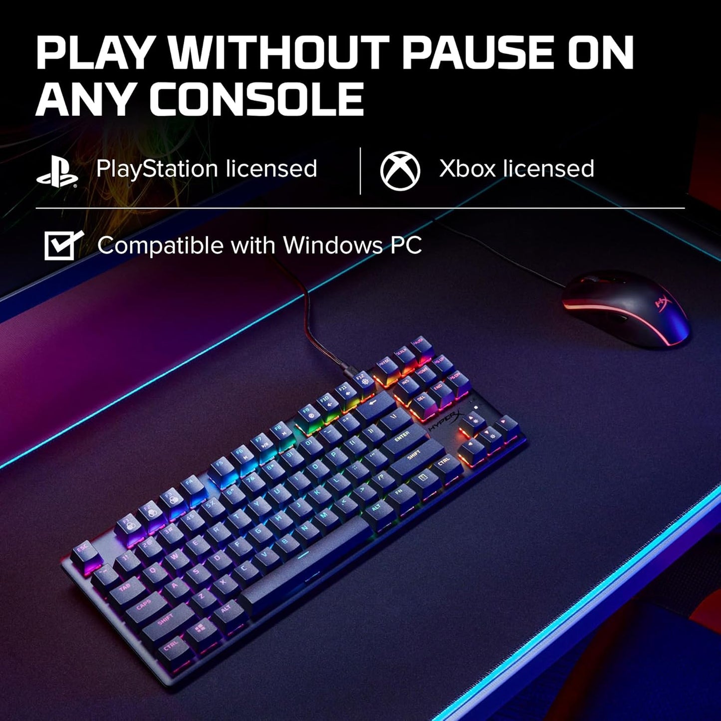 Alloy Origins Core - Tenkeyless Mechanical Gaming Keyboard, Software Controlled Light & Macro Customization, Compact Form Factor, RGB LED Backlit, Linear Red Switch