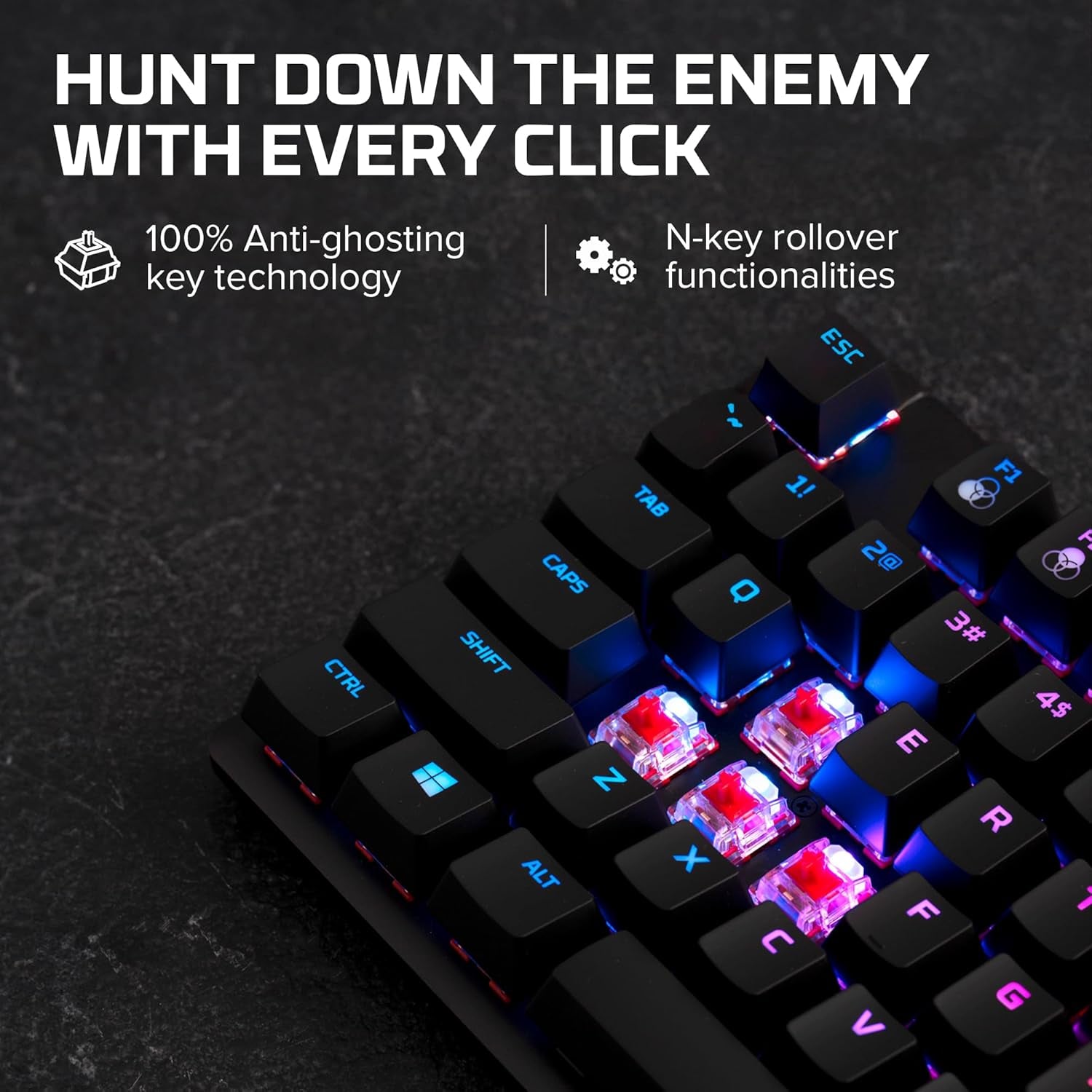 Alloy Origins Core - Tenkeyless Mechanical Gaming Keyboard, Software Controlled Light & Macro Customization, Compact Form Factor, RGB LED Backlit, Linear  Red Switch