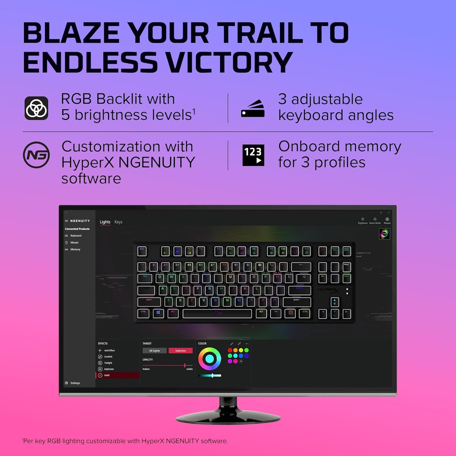 Alloy Origins Core - Tenkeyless Mechanical Gaming Keyboard, Software Controlled Light & Macro Customization, Compact Form Factor, RGB LED Backlit, Linear  Red Switch