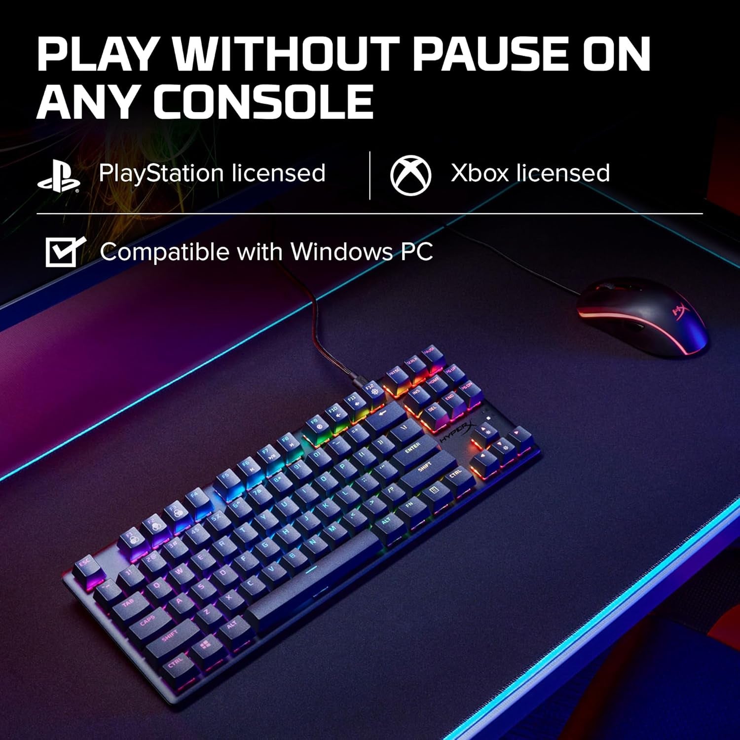 Alloy Origins Core - Tenkeyless Mechanical Gaming Keyboard, Software Controlled Light & Macro Customization, Compact Form Factor, RGB LED Backlit, Linear  Red Switch