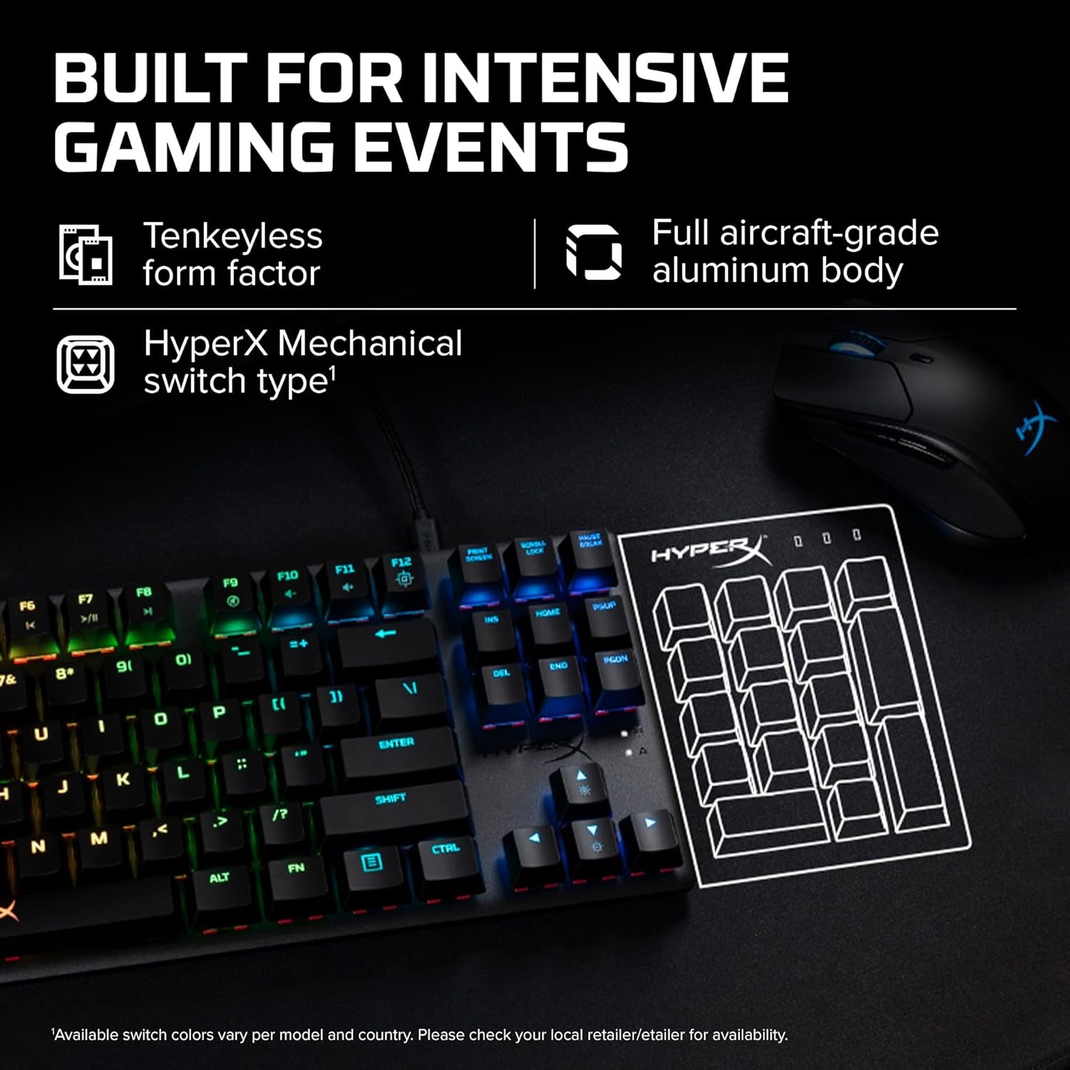 Alloy Origins Core - Tenkeyless Mechanical Gaming Keyboard, Software Controlled Light & Macro Customization, Compact Form Factor, RGB LED Backlit, Linear  Red Switch